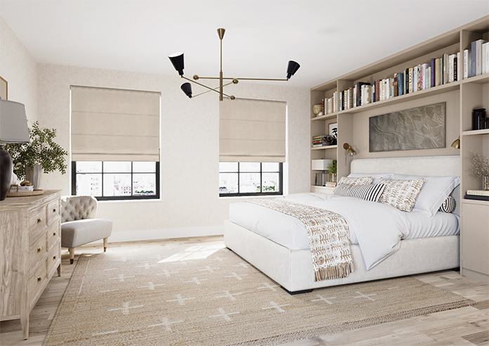 Ashbourne (Blackout), Buttermilk - Twist&Fit Roman Blind - Image 7